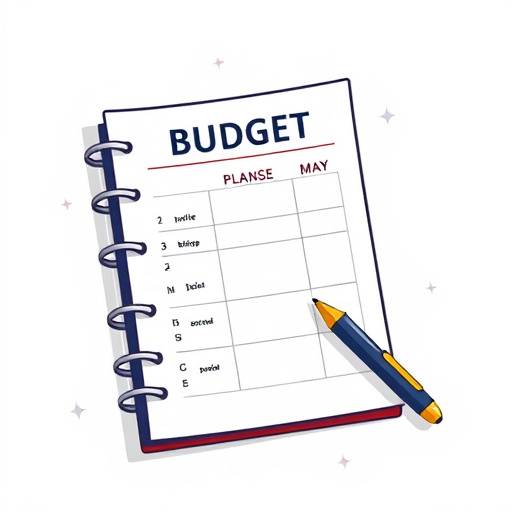 Illustration of a budget planning document