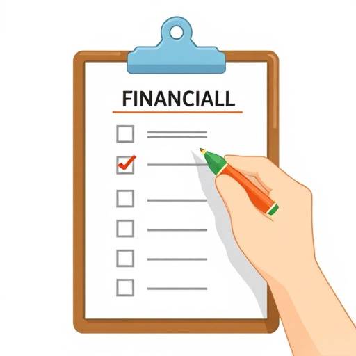 Illustration of a financial checklist
